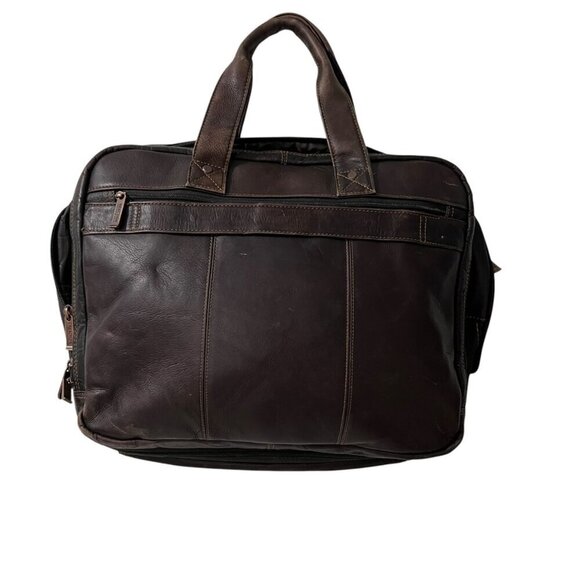 Kenneth Cole Reaction Brown‎ Leather Laptop Briefcase Bag - Picture 5 of 12